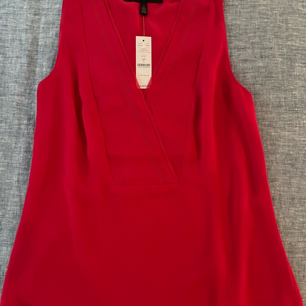 White House Black Market Red Tank Top